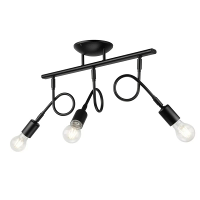 HARRY lampa sufitowa czarna 3x60W E27 Lamkur