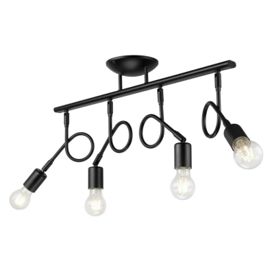 HARRY lampa sufitowa czarna 4x60W E27 Lamkur