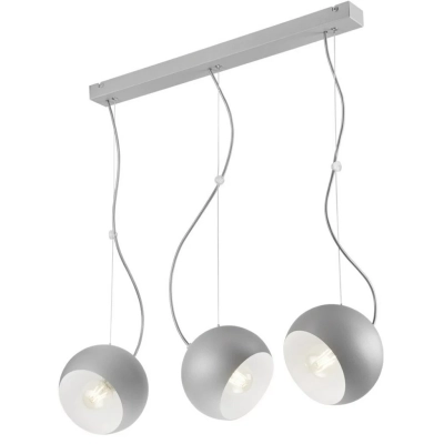 INEZ lampa wisząca srebrna 3x60W E27 Lamkur