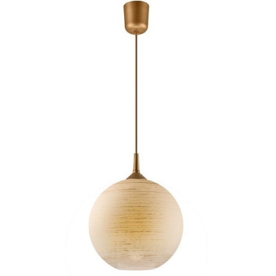 KULA lampa wisząca kremowa złota 1x60W E27 Lamkur