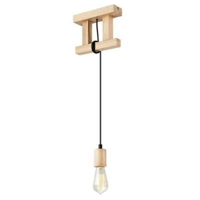 LEON lampa wisząca naturalny buk 1x60W E27 Lamkur