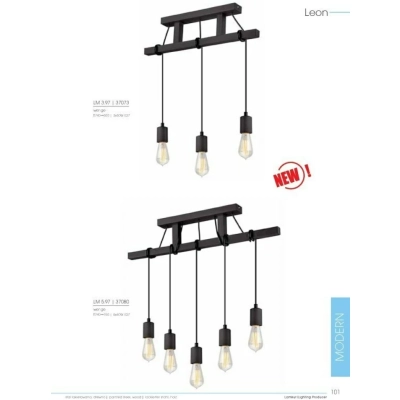 LEON lampa wisząca wenge 1x60W E27