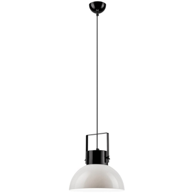Lampa wisząca czarna biała 1x60W E27 Lamkur