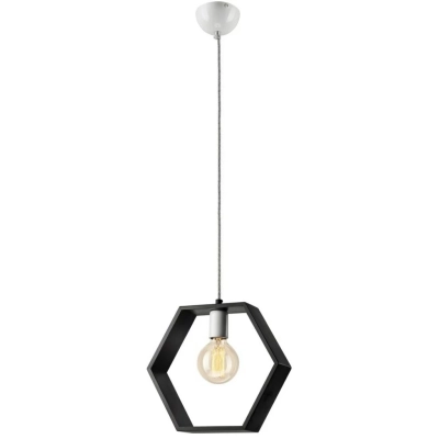 RAMKA lampa wisząca - sześciokąt wenge 1x60W E27 Lamkur