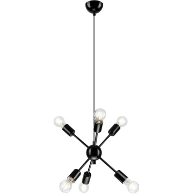 RUBY lampa wisząca czarna 6x60W E27