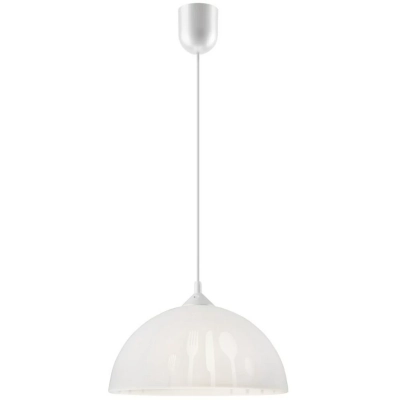 SZTUĆCE lampa wisząca biała 1x60W E27 Lamkur