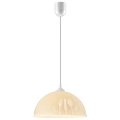 SZTUĆCE lampa wisząca kremowa 1x60W E27 Lamkur