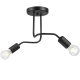 CHARLIE lampa sufitowa czarna 2x60W E27 Lamkur