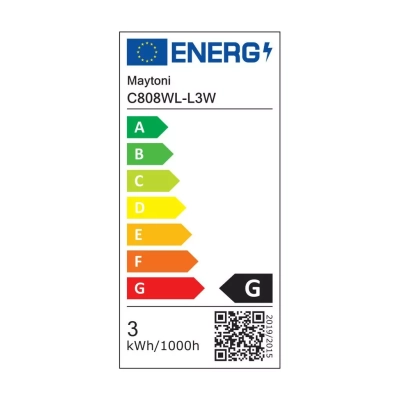 Trame kinkiet LED 3W 100lm 3000K biały C808WL-L3W