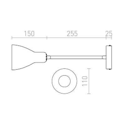 KAYA ścienna biała nikiel mat 230V E27 28W Redlux