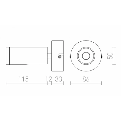 BOGARD I ścienna nikiel mat 230V LED 5W 40° 3000K Redlux