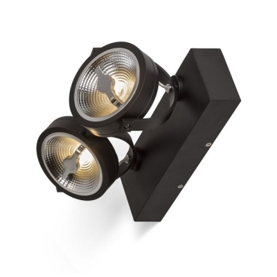 KELLY LED II ścienna / sufitowa czarna 230V LED 2x12W 24° 3000K Redlux