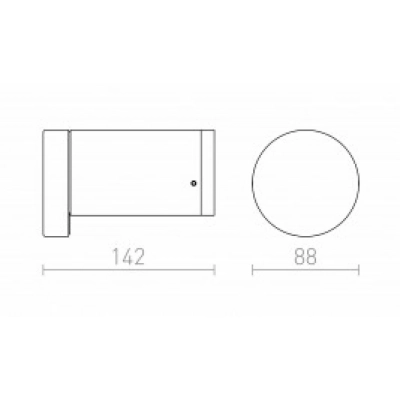 SONET ścienna antracyt 230V LED 7W IP54 3000K Redlux