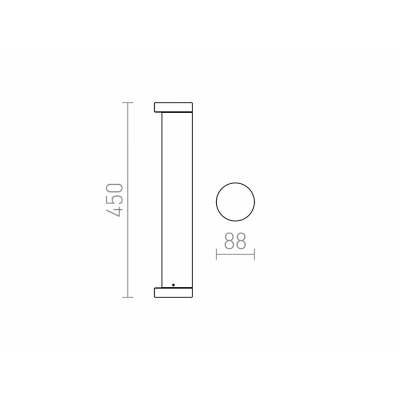 SONET 450 podłogowa antracyt 230V LED 7W IP54 3000K Redlux