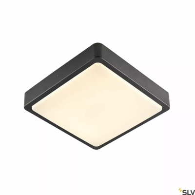 Ainos Square plafon LED 17W 1300lm 3000K, 4000K IP65 antracytowy 1003450 SLV