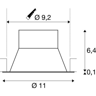 Akalo 83 DL lampa sufitowa wbudowywana LED 9W 880lm 3000K 4200K 5700K biała 1001264