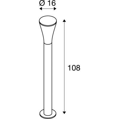 Alpa Cone 100 lampa stojąca E27 IP55 antracytowa 228925