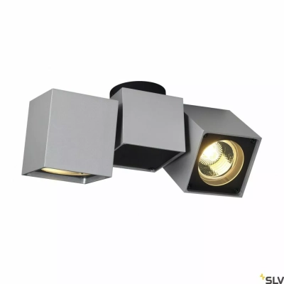 Altra Dice lampa sufitowa 2xGU10 srebrnoszara czarna 151534