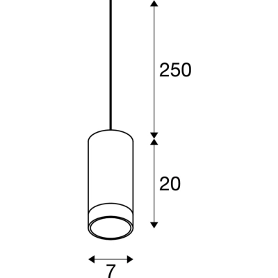 Astina GU10 lampa wisząca biała 1002937