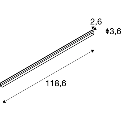 Batten 120 lampa sufitowa 18W 1960lm CCT Switch 3000K 4000 K biała 1006124