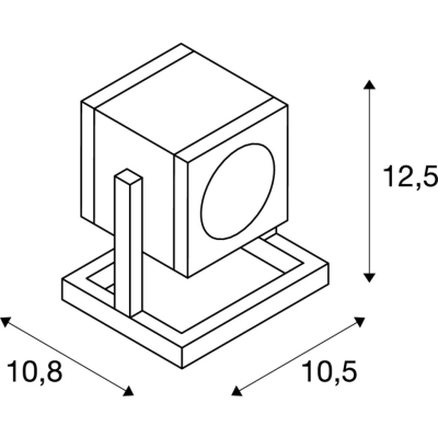 Cubix 1 lampa stojąca GU10 IP44 kwadratowa antracytowa 132835