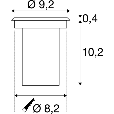 Dasar 920 lampa najazdowa LED 6,5W 520lm 3000K 12-25V IP67 stal nierdzewna szczotkowana 233500