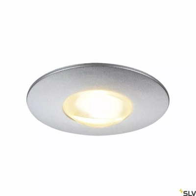 Dekled lampa wbudowywana LED 1W 60lm 3000K okrągła srebrny metaliczny 112242 SLV