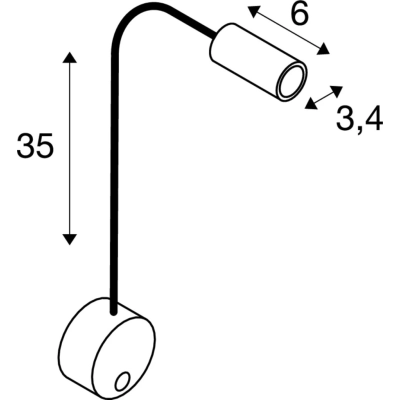 Dio FLex Plate WL kinkiet LED 1,9W 100lm 2700K biały 1002117