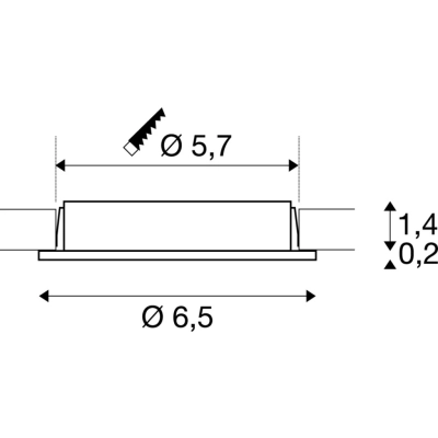 Dl 126 lampa wbudowywana LED 3W 170lm 3000K okrągła biała 112221