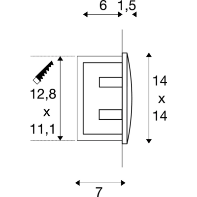 Downunder Out Led L kinkiet wbudowywany LED 3,3W 155lm 3000K IP55 biała 233611