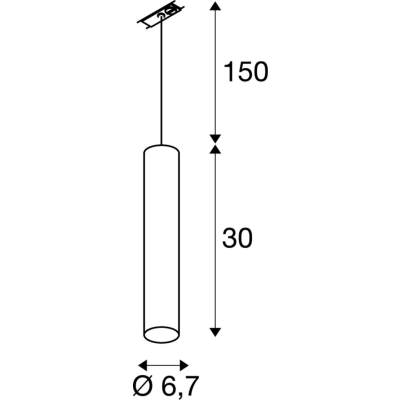 Enola_B lampa wisząca do szyny 1-fazowej GU10 biały 143961