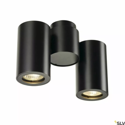 Enola_B lampa sufitowa 2xGU10 czarna 151830 SLV