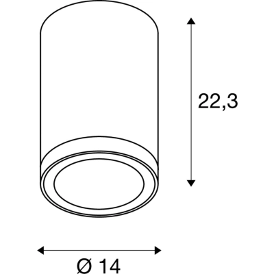 Enola Round L lampa sufitowa LED 36W 3500lm 3000K/4000K IP65 antracytowy 1003442