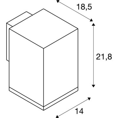 Enola Square L kinkiet LED 36W 3700lm 3000K-40000K IP65 antracytowy 1003437