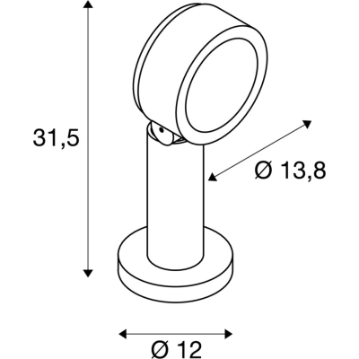 Eskina 30 Pole lampa stojąca LED 14,5W 1000lm 3000K, 4000K IP65 antracytowy 1002906