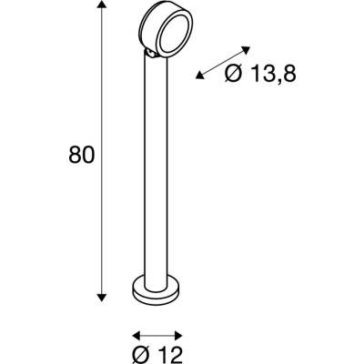 Eskina 80 Pole lampa stojąca LED 14,5W 1000lm 3000K, 4000K IP65 antracytowy 1002907