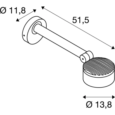 Eskina D kinkiet LED 14,5W 1000lm 3000K, 4000K IP65 antracytowy 1002905