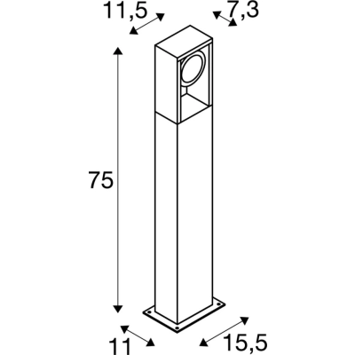 Eskina Frame 75 FL lampa stojąca LED 15W 1200lm 3000K 4000K antracytowa 1004750