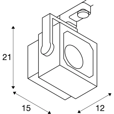 Euro Cube spot do szyny 3-fazowej LED 26W 2740lm 4000K czarny 152780