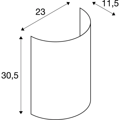 Fenda abażur półpełny czarny 1001273