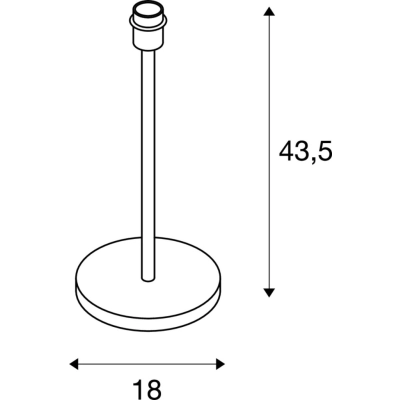 Fenda lampa stołowa 1xE27 czarny bez abażuru 155780