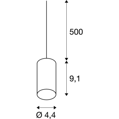 Fitu lampa wisząca E27 czarna kabel 5m bez podsufitki 132690