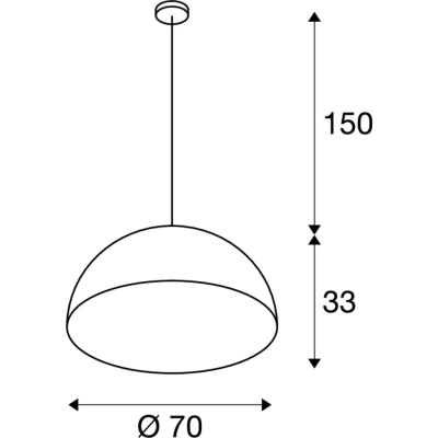 Forchini 70 PD lampa wisząca E27 czarny złoty 1001701