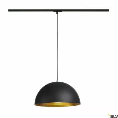 Forchini M 40cn lampa wisząca do szyny 1-fazowej E27 okrągła czarny złoty 143932 SLV