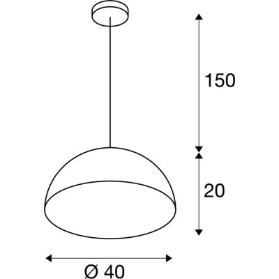 Forchini M PD-2 lampa wisząca 1xE27 czarny złoty 155910