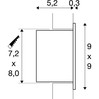 Frame Basic kinkiet wbudowywany LED 3,1W 140lm 2700K biały 1000576