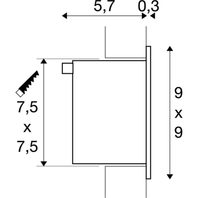 Frame Basic lampa wbudowywana LED 1W 40lm 3000K biały matowy 113262