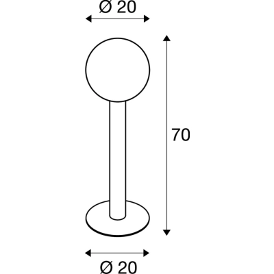 Gloo Pure 70 Pole lampa stojąca E27 IP44 antracytowa 1002001