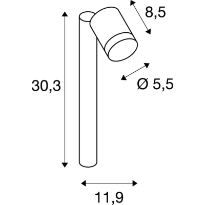 Helia lampa stojąca LED 6,5W 440lm 3000K IP55 antracyt 233275