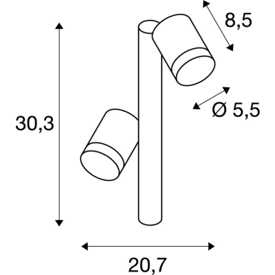 Helia lampa stojąca LED 13W 880lm 3000K IP55 antracyt 233285